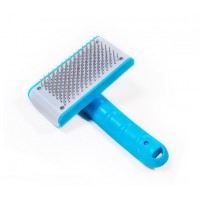 Plastic Pet Grooming Brush with Stainless Steel Pins